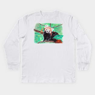 Red Panda Kids Long Sleeve T-Shirt